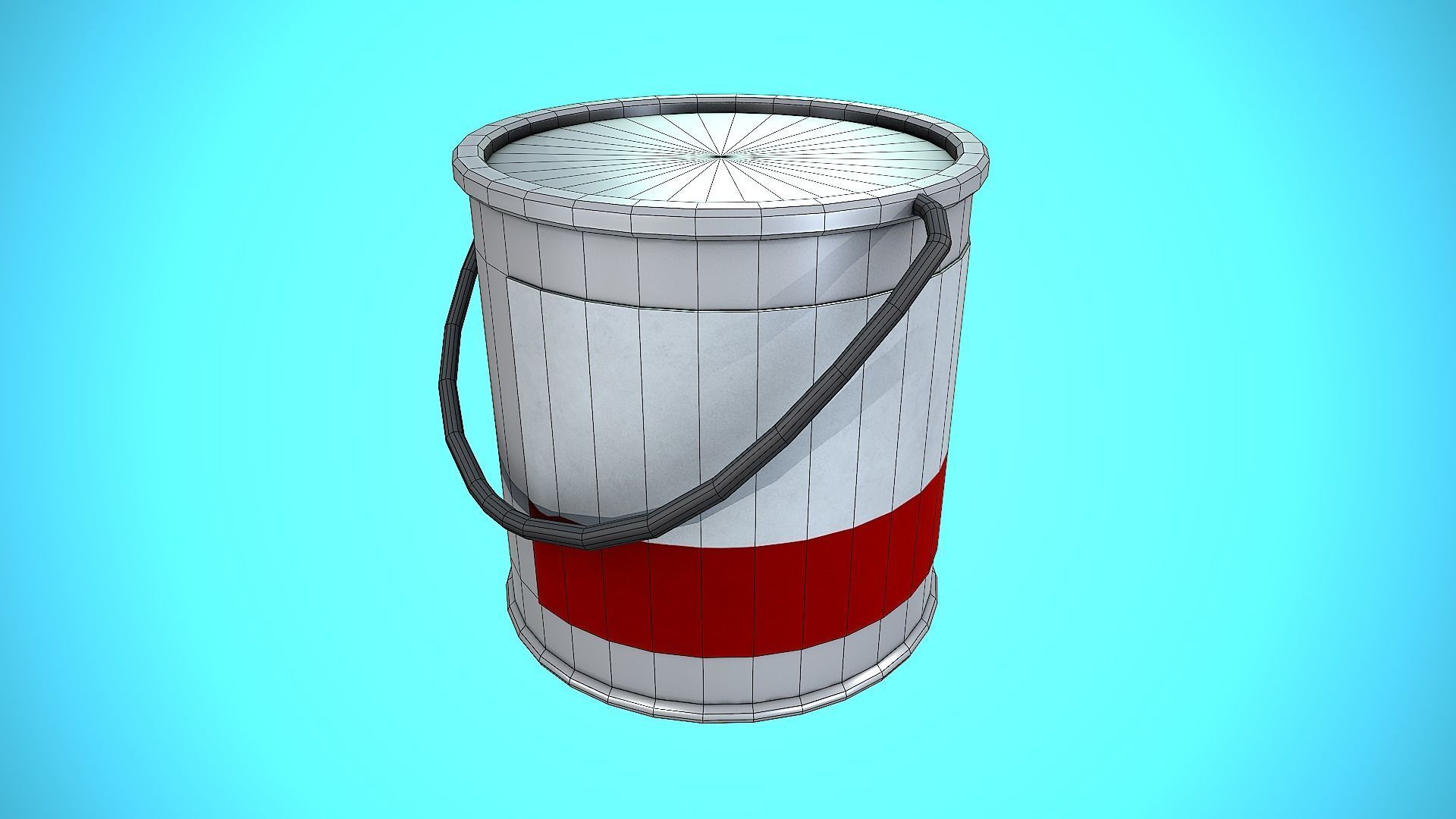 PAINTING POT CLOSED CARTOON STYLIZED Low-poly 3D model_18