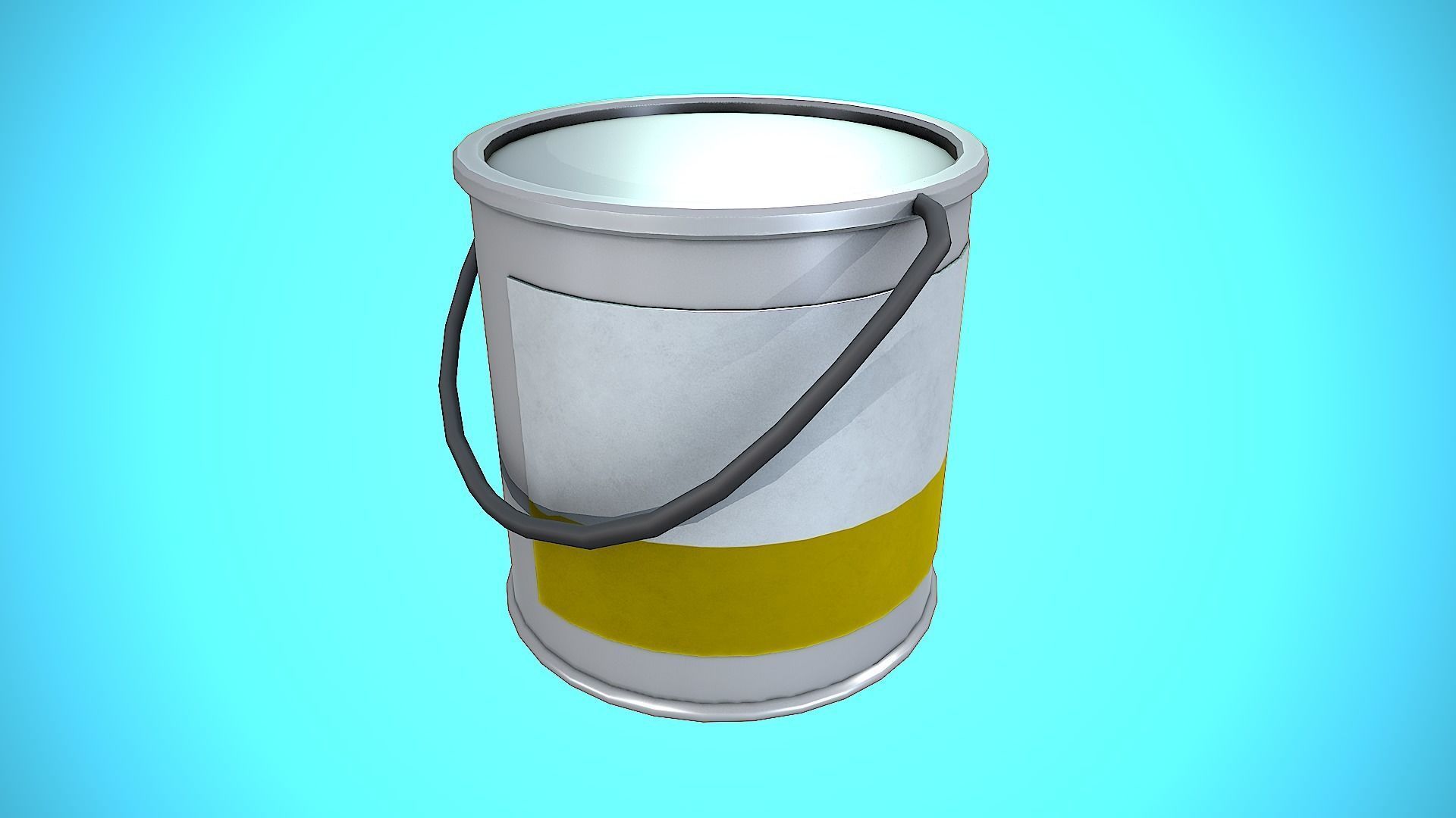 PAINTING POT CLOSED CARTOON STYLIZED Low-poly 3D model_15