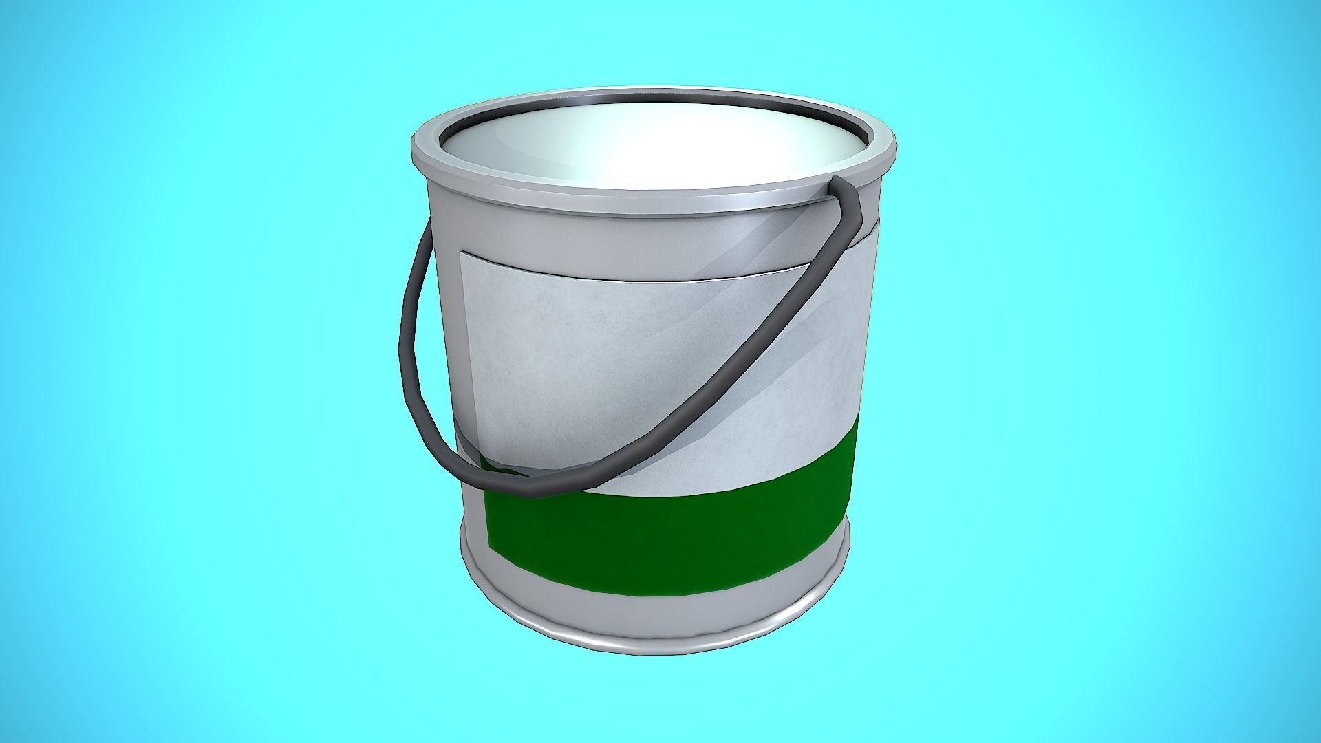 PAINTING POT CLOSED CARTOON STYLIZED Low-poly 3D model_14