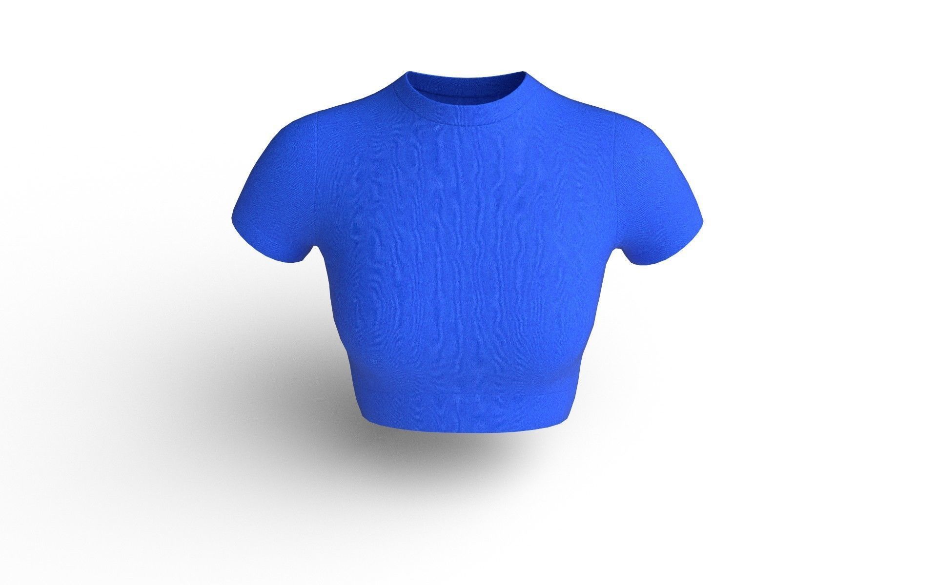 Female Top M01 Low-poly 3D model_4