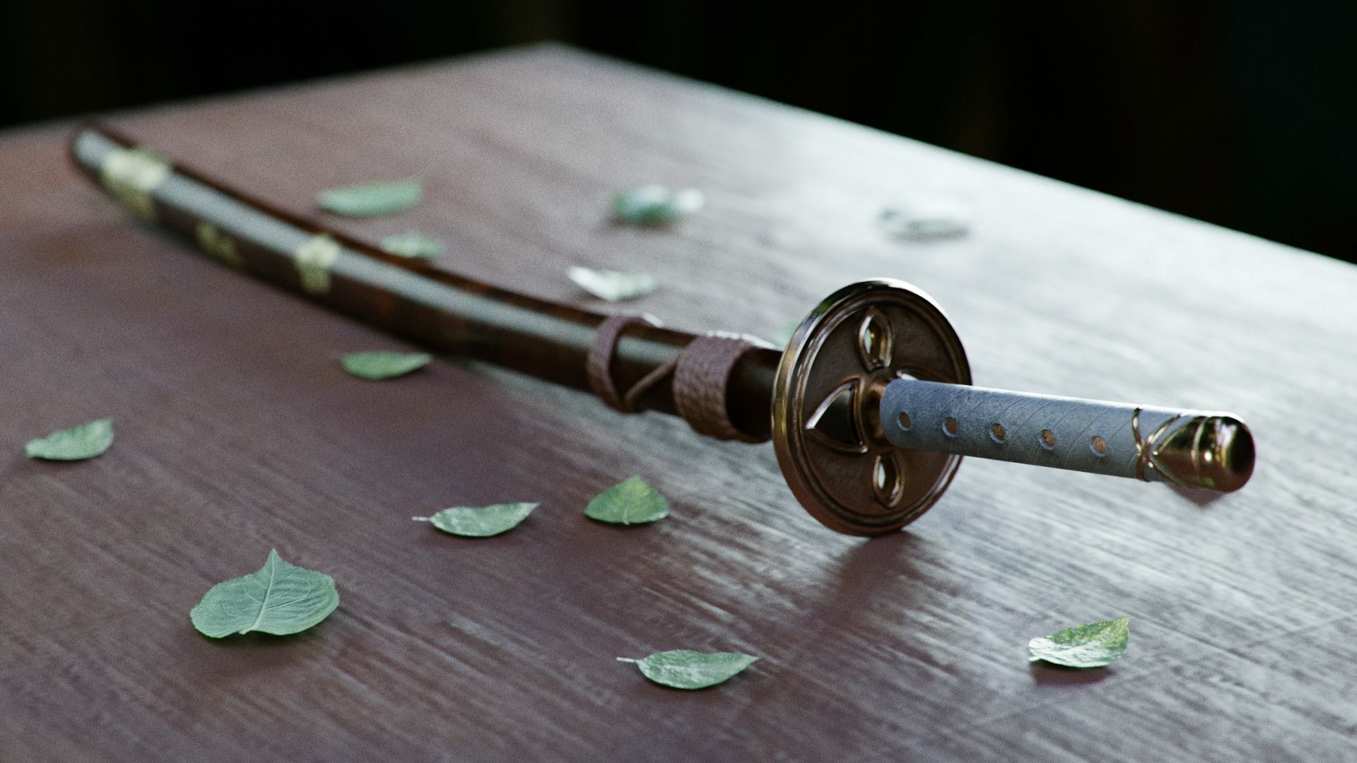 Legendary Katanas Pack plus Great Sword Low-poly 3D model_3