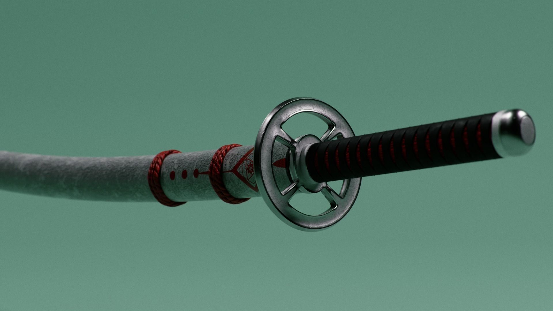 Legendary Katanas Pack plus Great Sword Low-poly 3D model_6