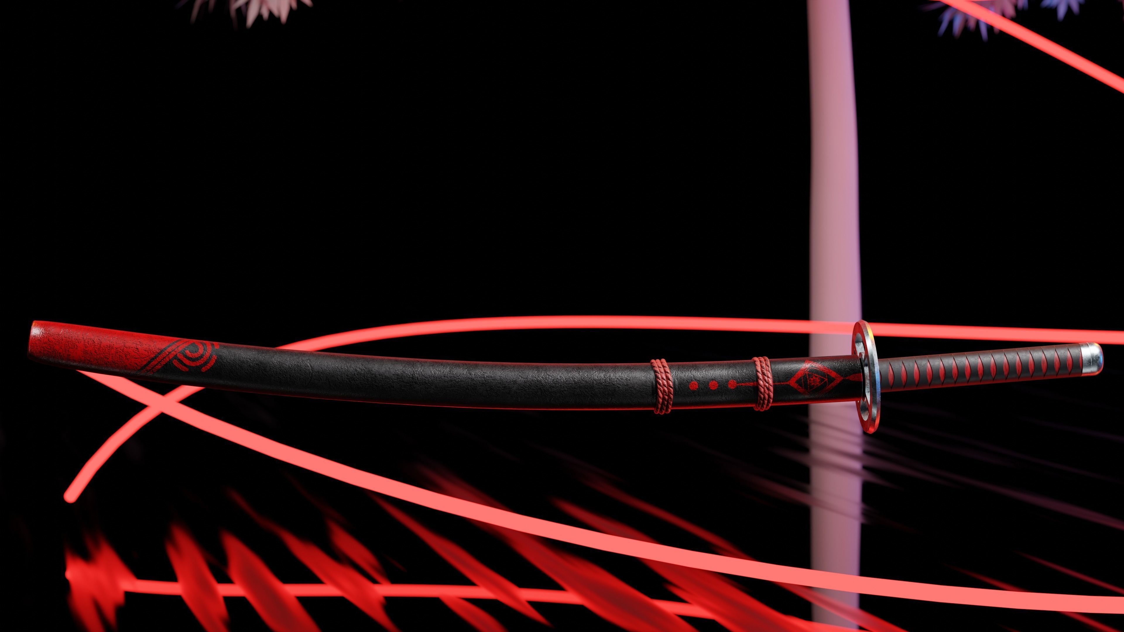 Legendary Katanas Pack plus Great Sword Low-poly 3D model_8