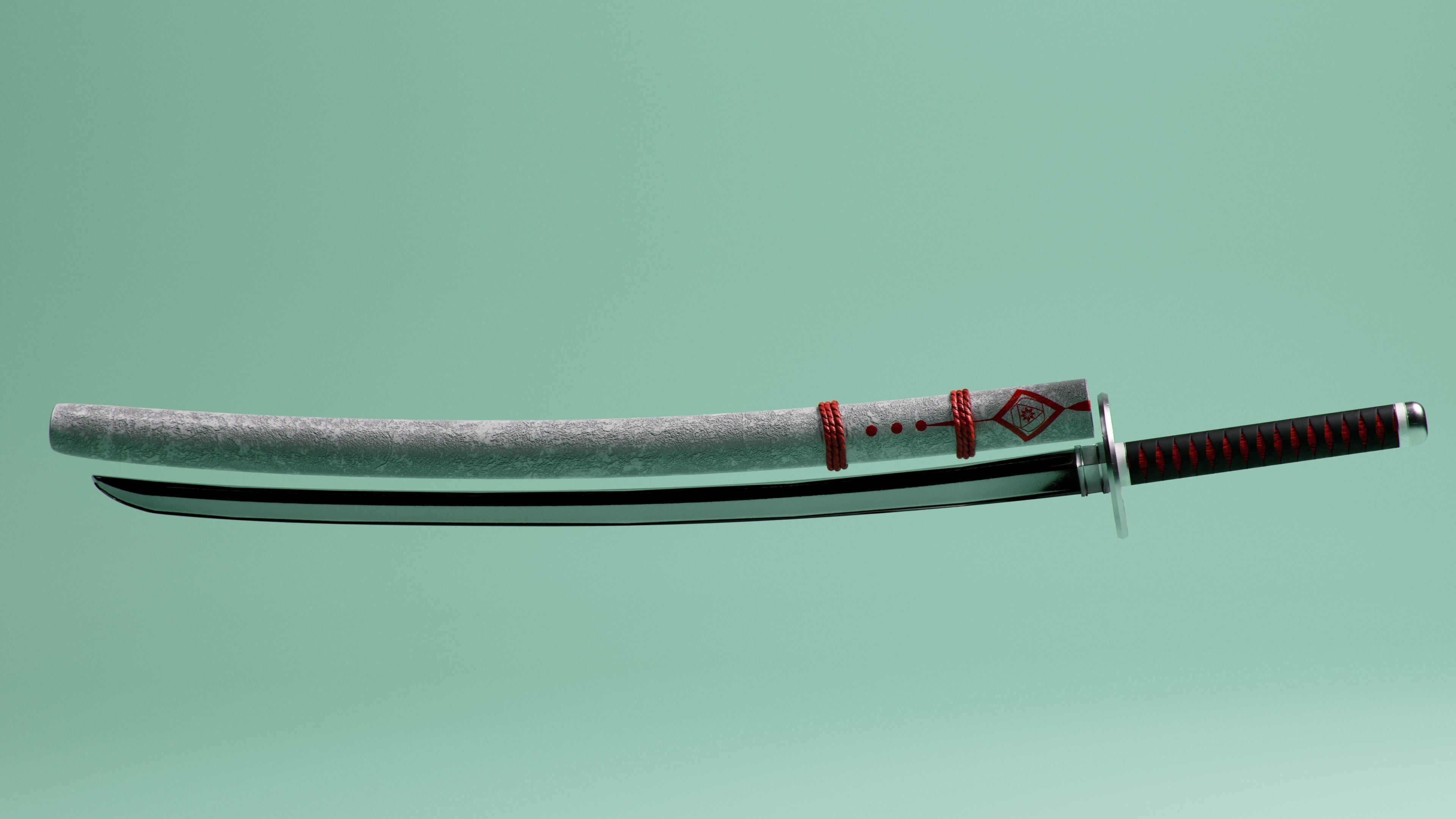 Legendary Katanas Pack plus Great Sword Low-poly 3D model_7