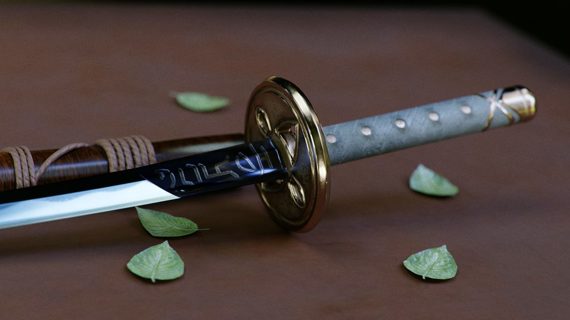 Legendary Katanas Pack plus Great Sword Low-poly 3D model_4