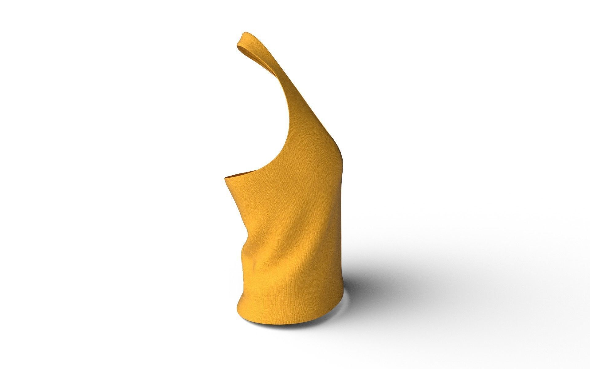 Female Top M02 Low-poly 3D model_7