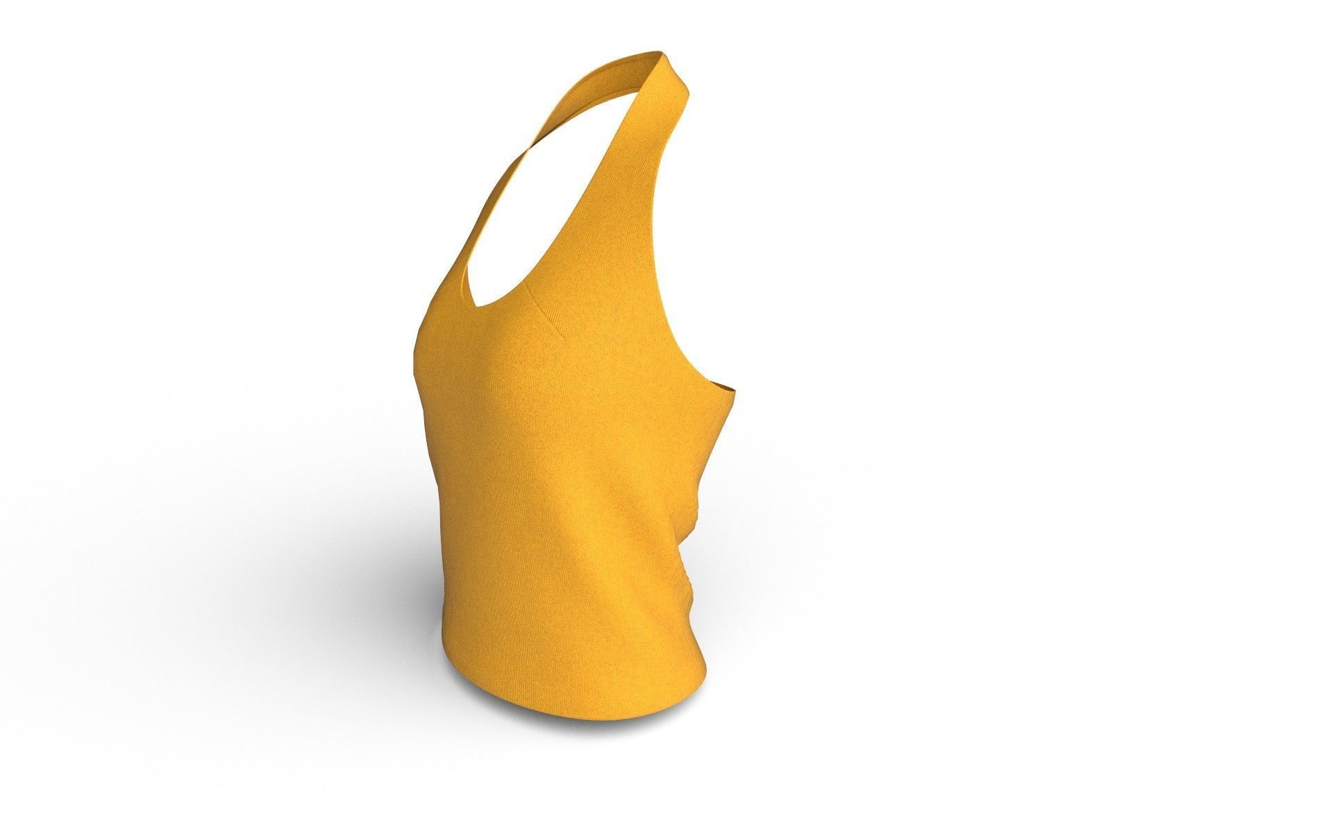 Female Top M02 Low-poly 3D model_3