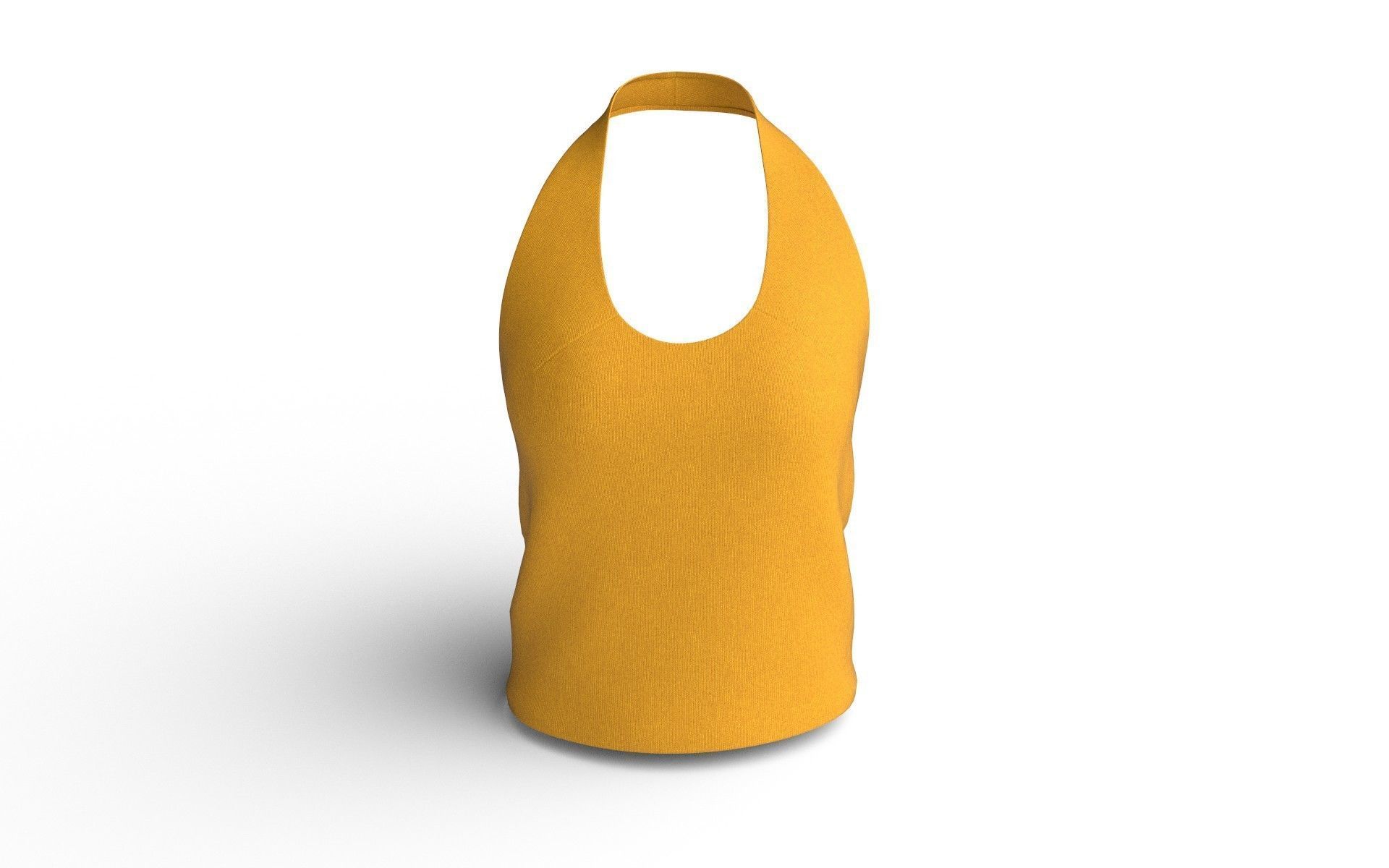 Female Top M02 Low-poly 3D model_2