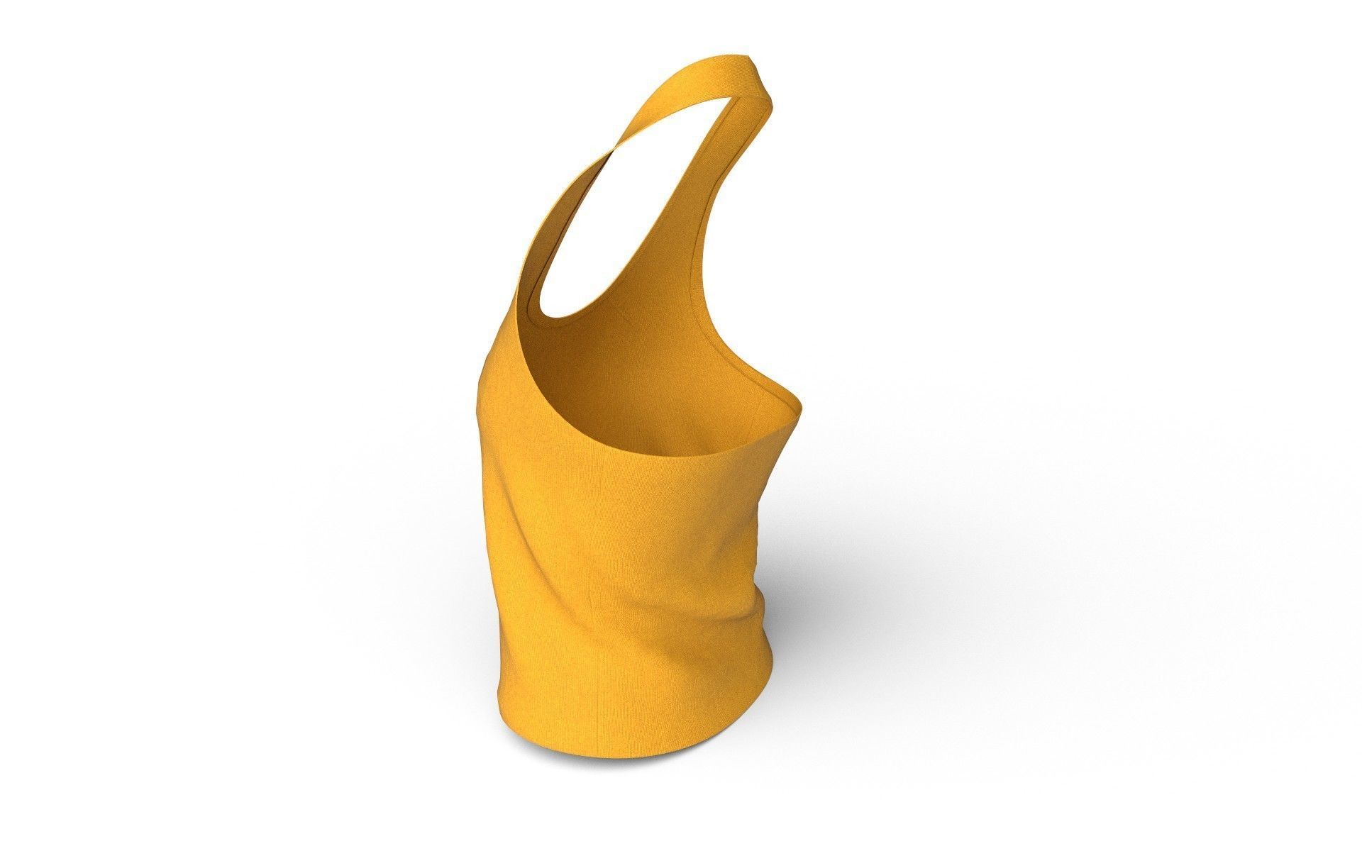 Female Top M02 Low-poly 3D model_4