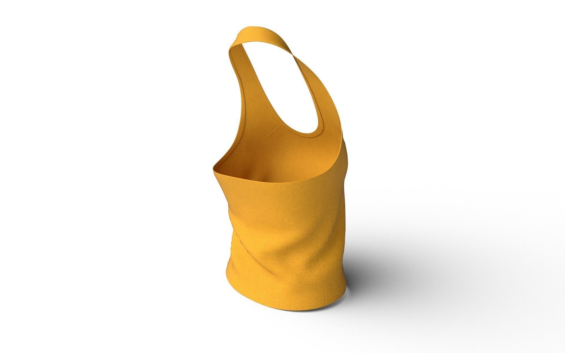 Female Top M02 Low-poly 3D model_6
