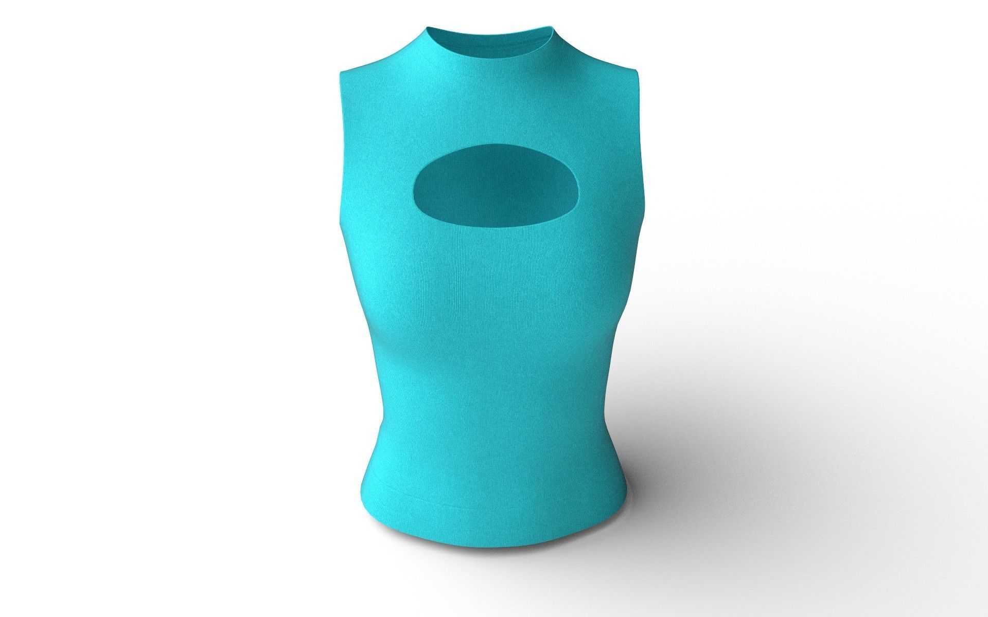 Female Top M04 Low-poly 3D model_2