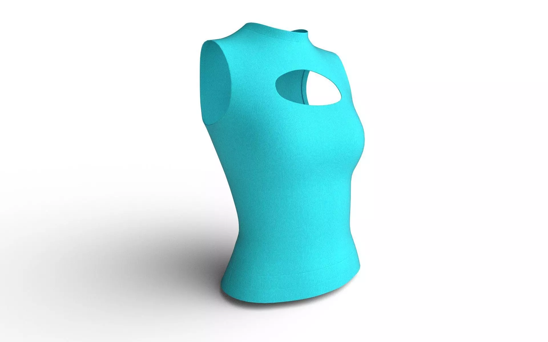 Female Top M04 Low-poly 3D model_0