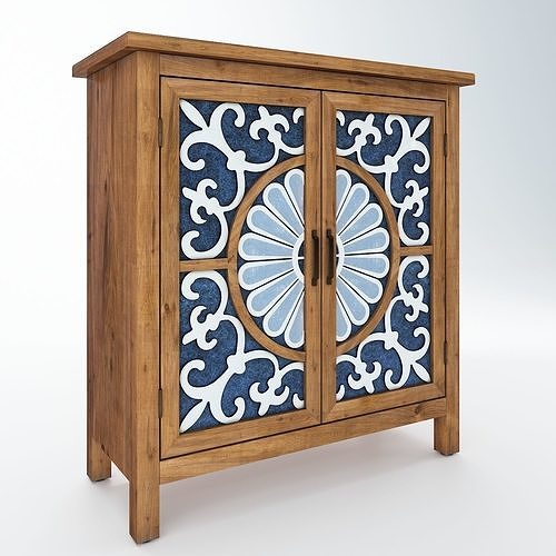 wood decorative display cabinet 3D model