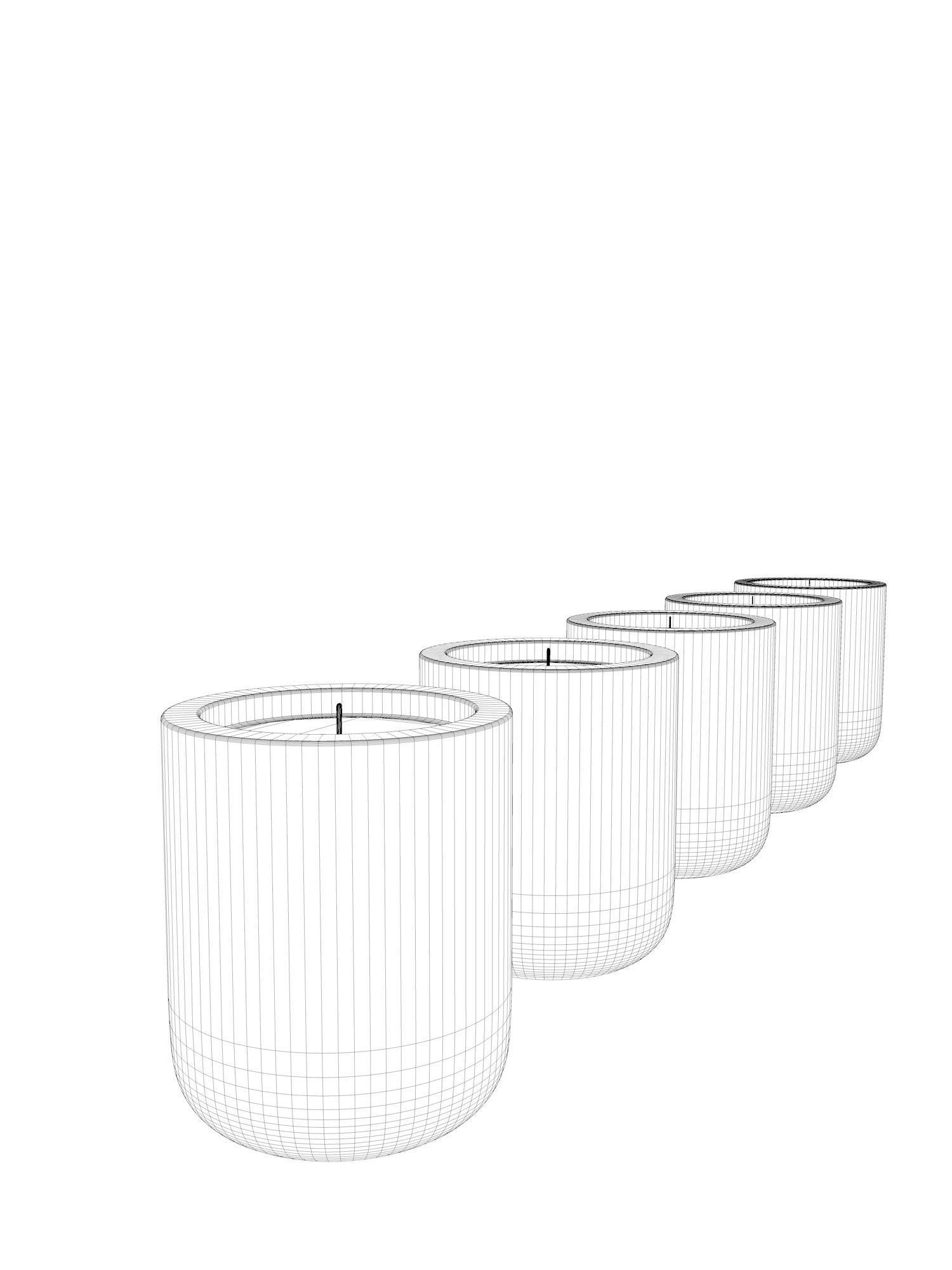 Concrete Candles 3D model_4