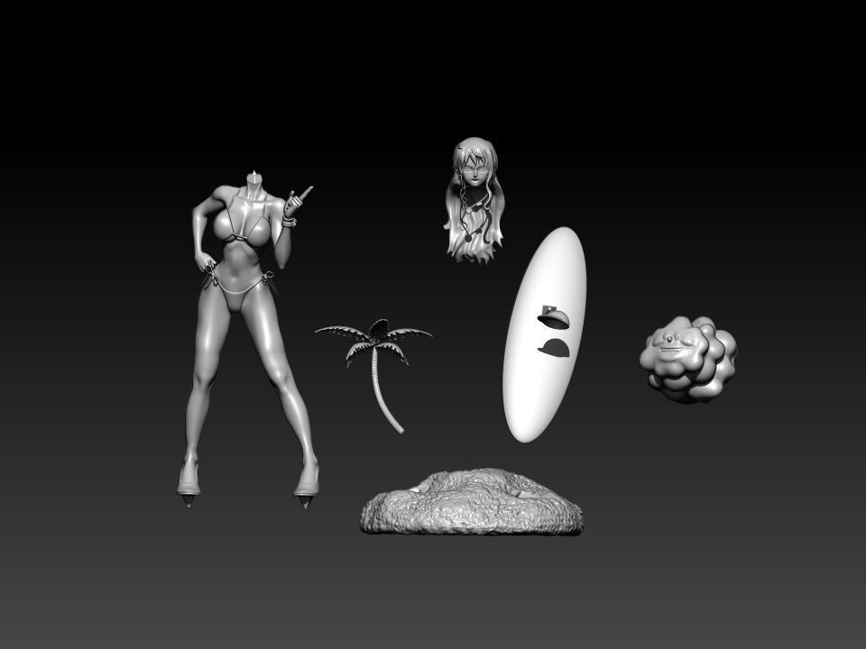 NAMI - ONEPIECE - 3D MODEL - SPLIT PART 3D print model_1