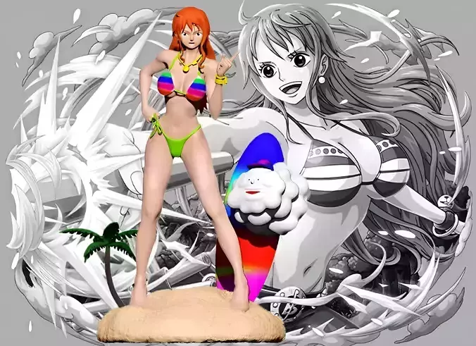 NAMI - ONEPIECE - 3D MODEL - SPLIT PART 3D print model