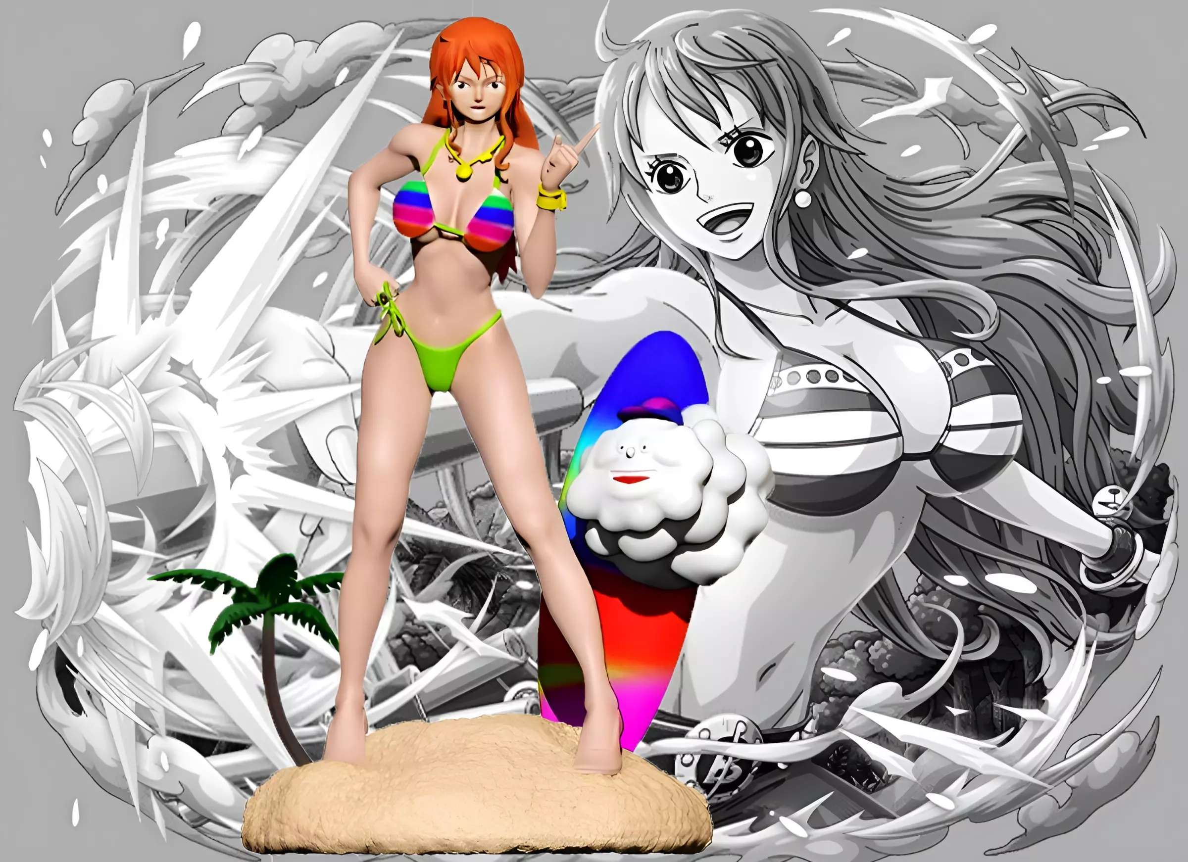 NAMI - ONEPIECE - 3D MODEL - SPLIT PART 3D print model_0