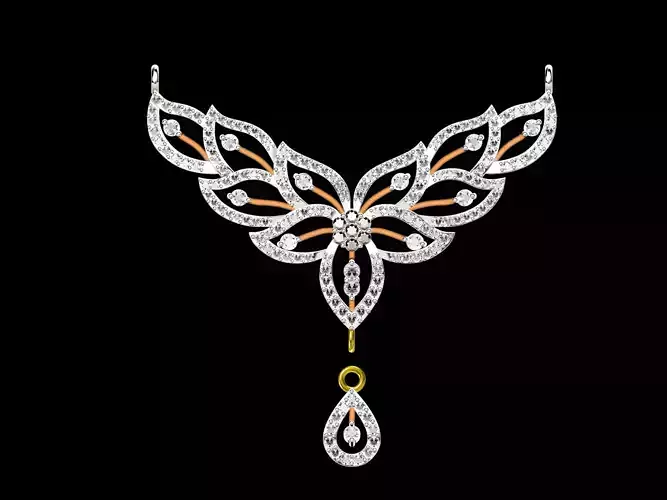 DESIGNER DIAMOND MANGALSUTRA 3D model