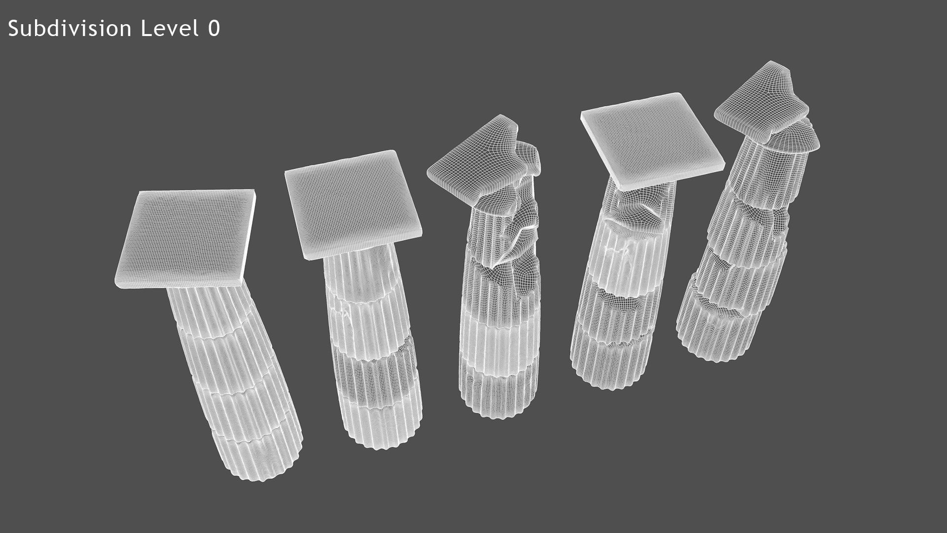 Doric Column Set 3D model_9