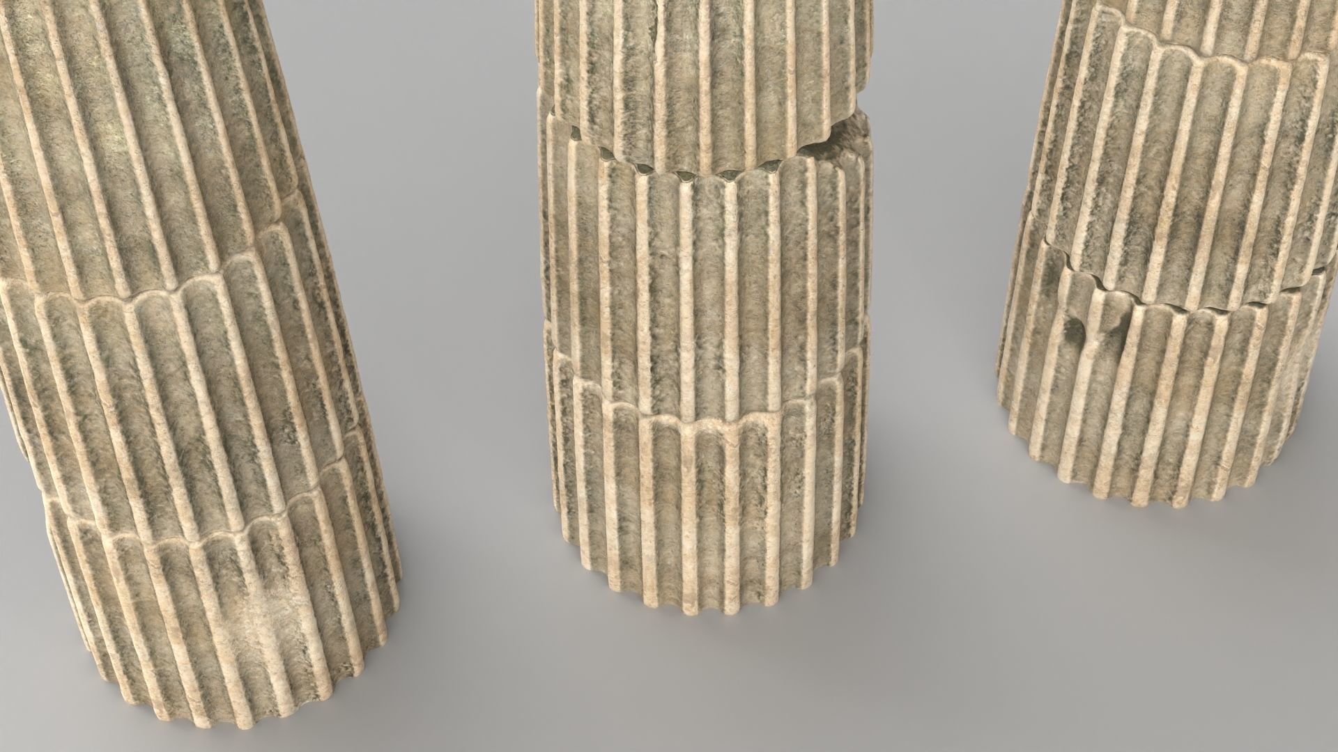 Doric Column Set 3D model_3