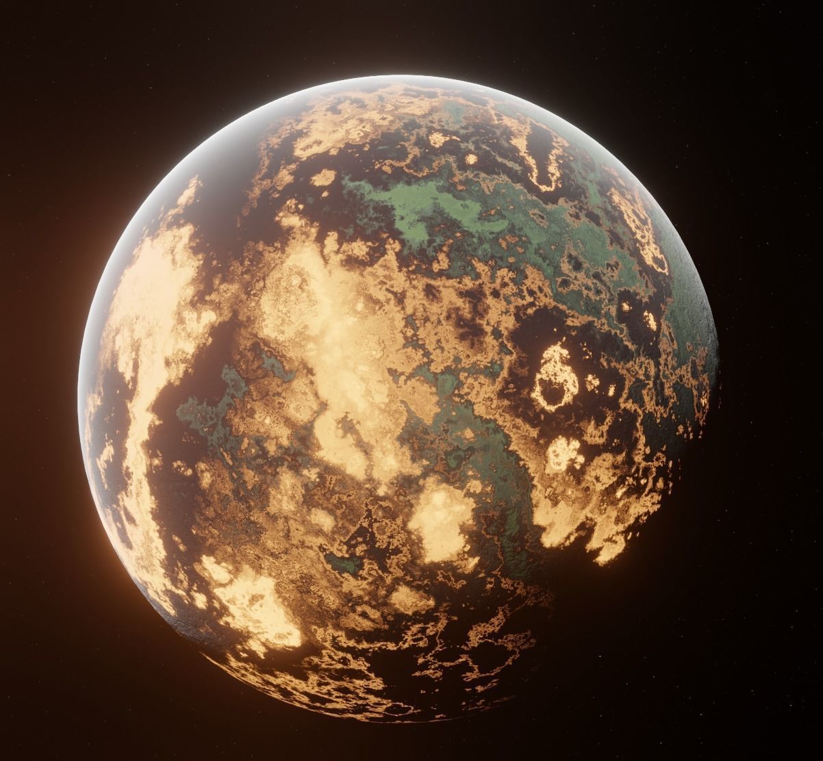 Planet Space Ready to game Low-poly 3D model_2