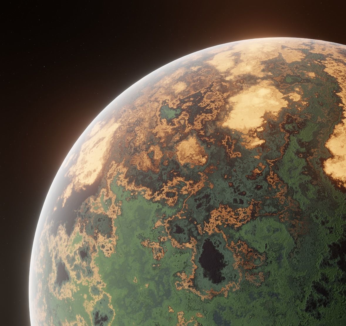 Planet Space Ready to game Low-poly 3D model_8
