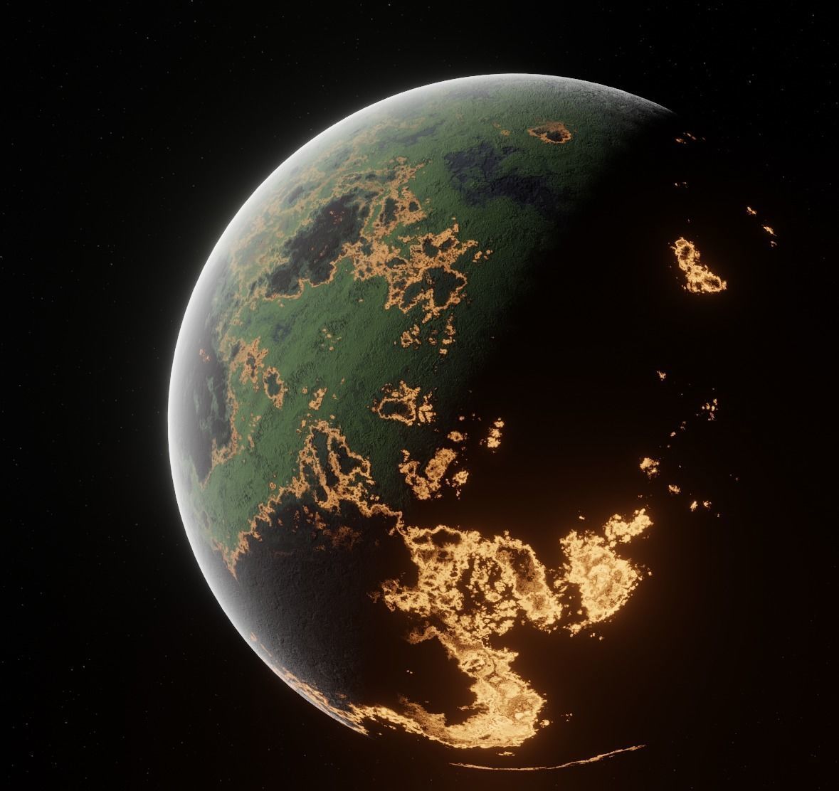 Planet Space Ready to game Low-poly 3D model_5