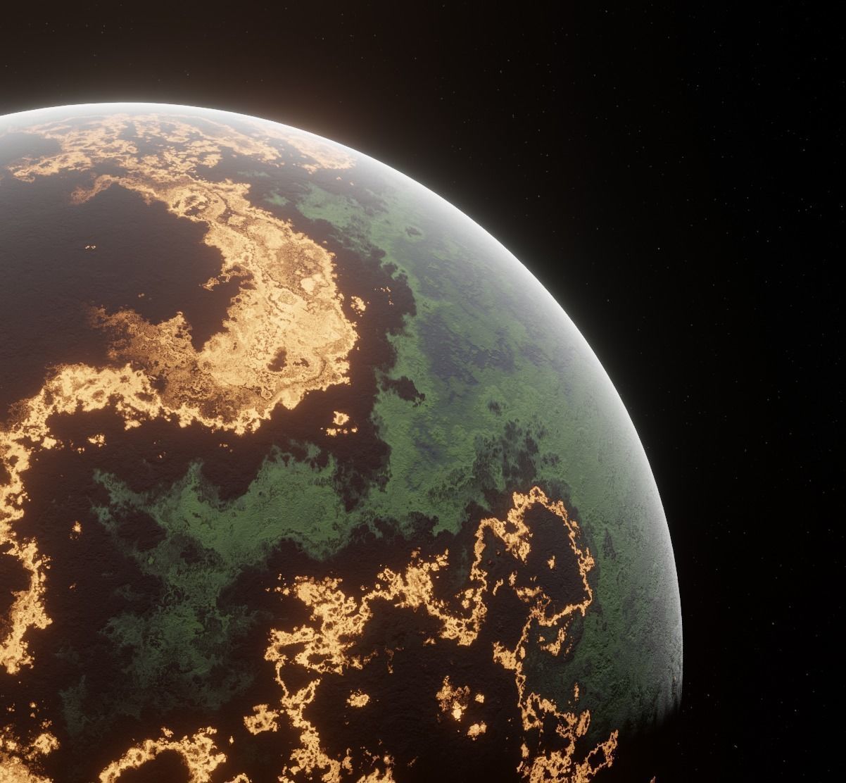 Planet Space Ready to game Low-poly 3D model_4