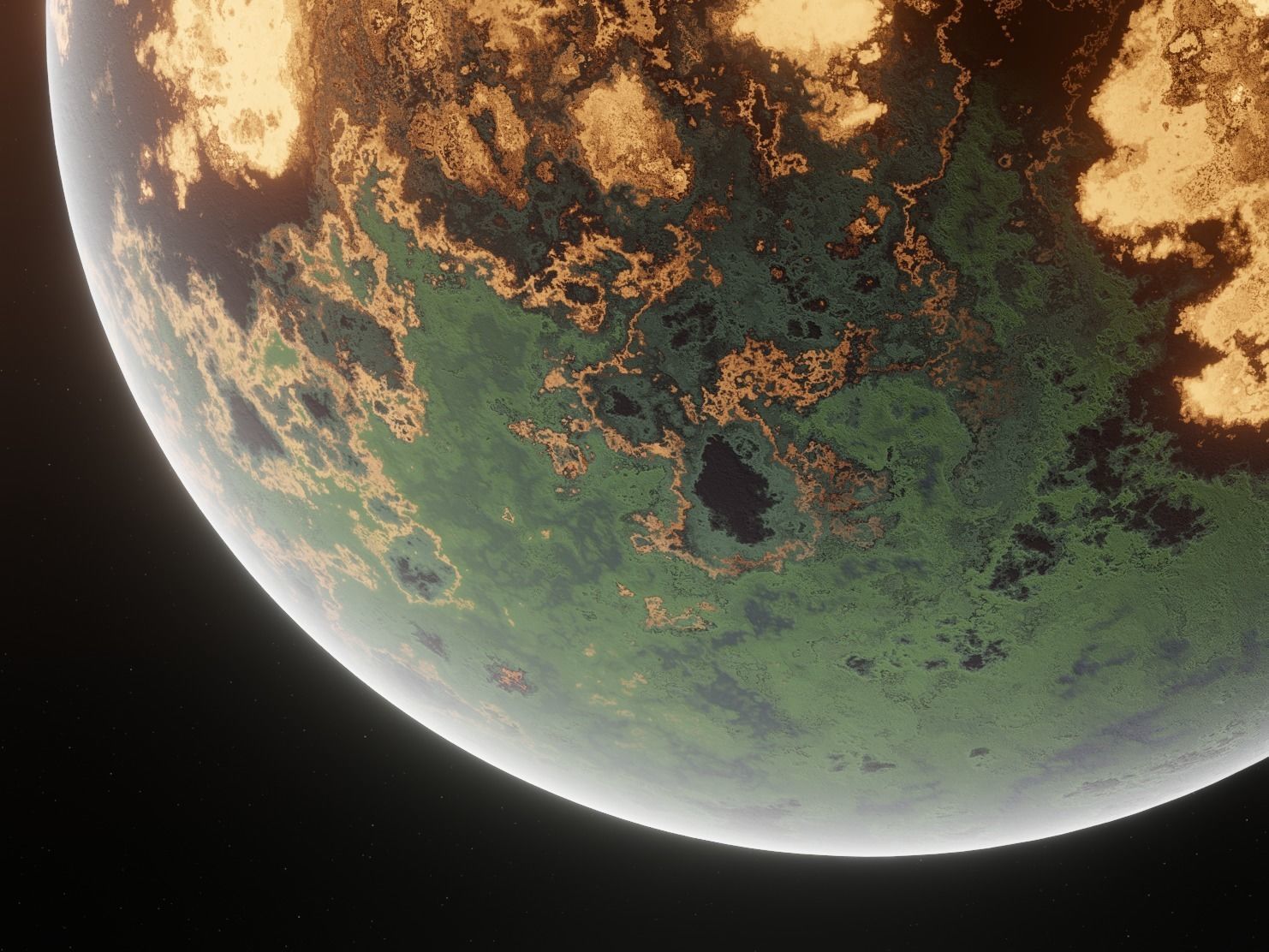 Planet Space Ready to game Low-poly 3D model_7