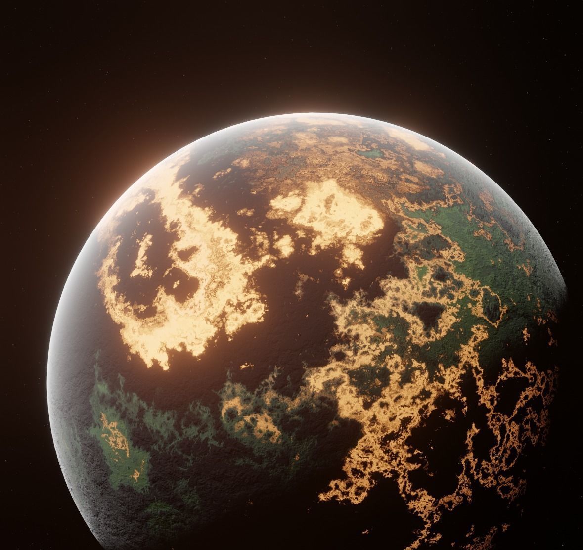 Planet Space Ready to game Low-poly 3D model_1