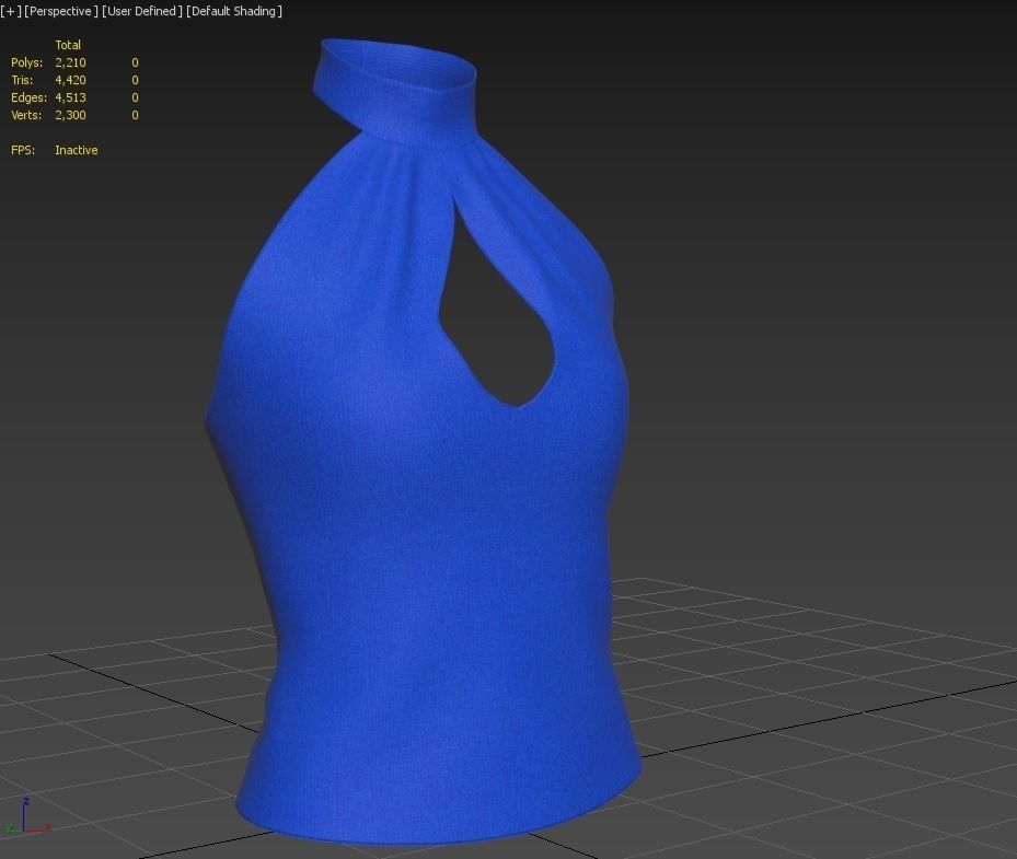 Female Top M06 Low-poly 3D model_8