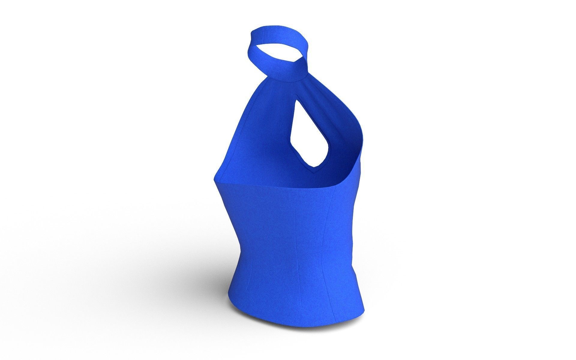 Female Top M06 Low-poly 3D model_5