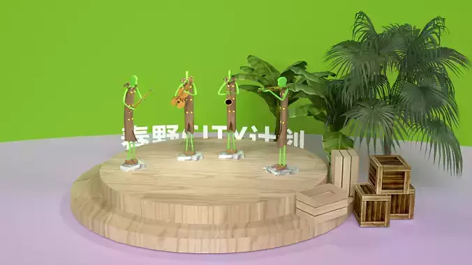 Music group 3D print model