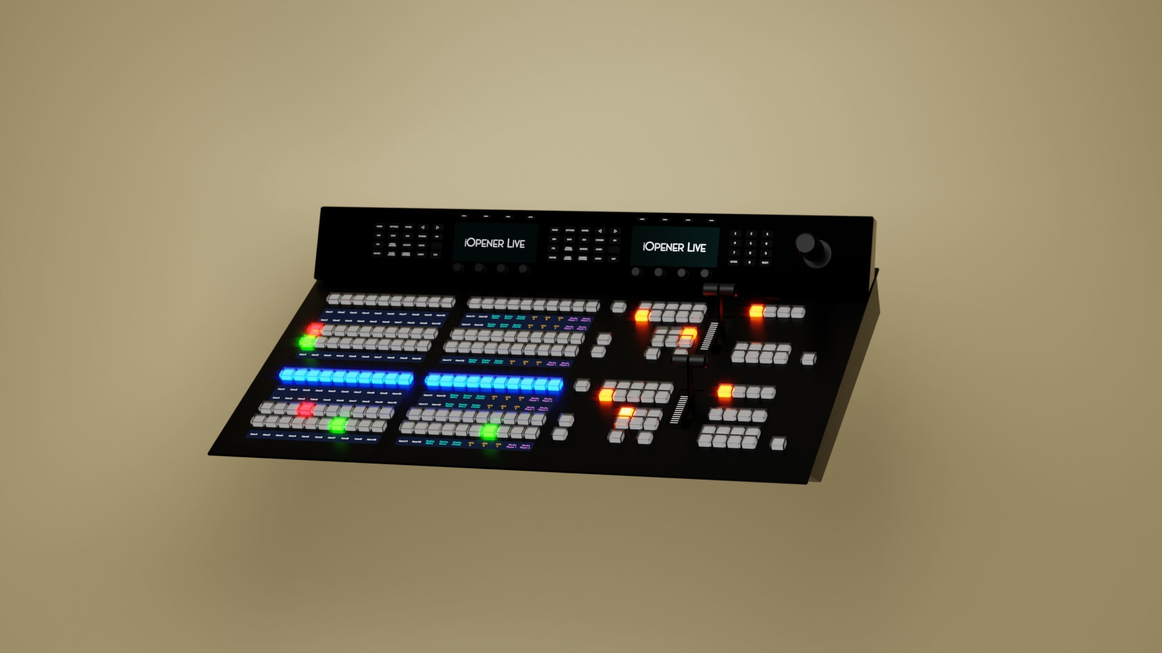 Blackmagic ATEM 2 ME Advanced Panel 20 Free 3D model_3