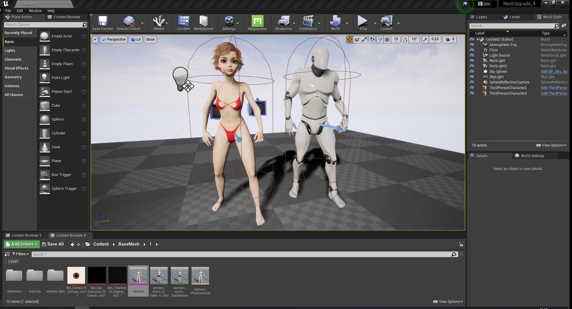 toon Girl Female Character Low-poly 3D model_28