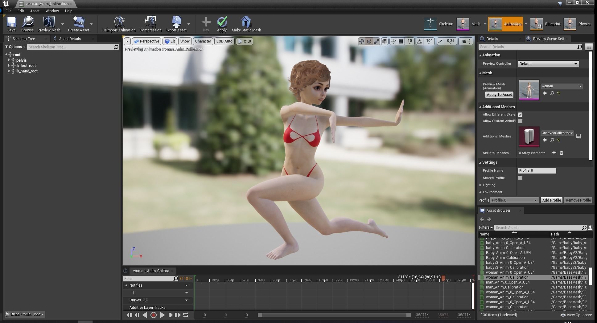 toon Girl Female Character Low-poly 3D model_31