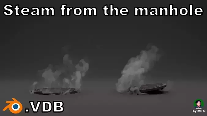 Steam from the manhole vdb 3D model