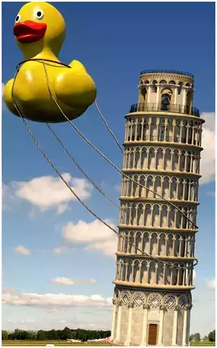 The Tower of Pisa  Low-poly 3D model