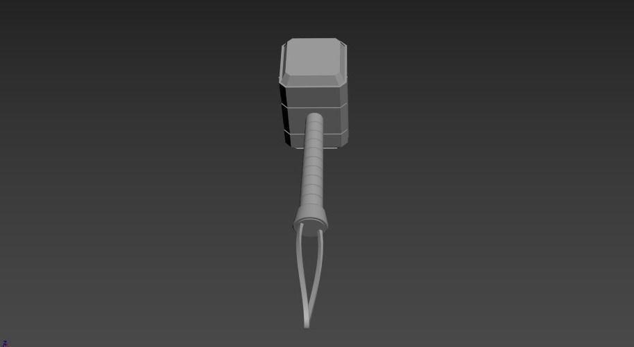 Thor Hammer 3D model_1