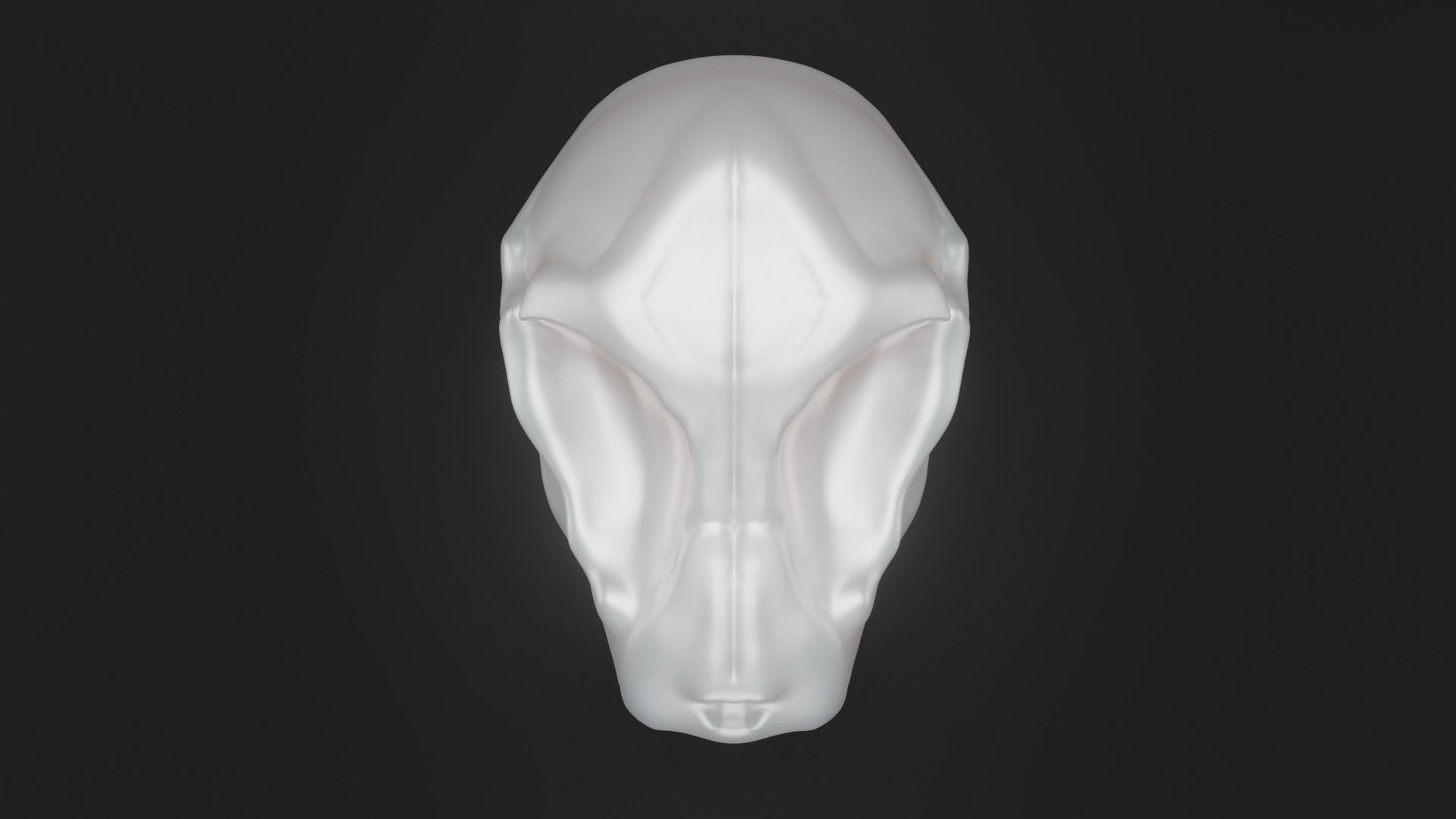 Animal skull - Panther 3D model_2