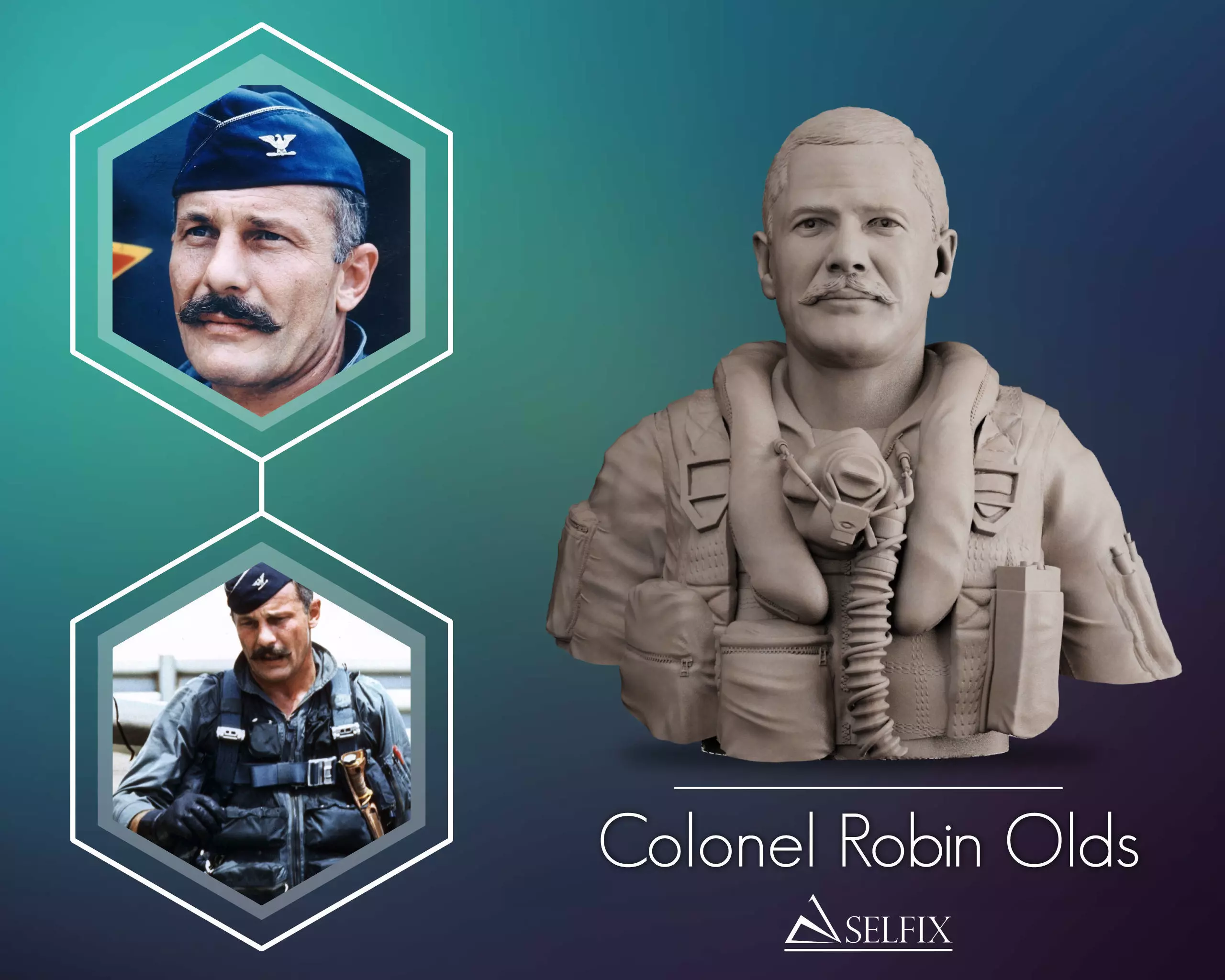 Colonel Robin Olds 3D print model_0