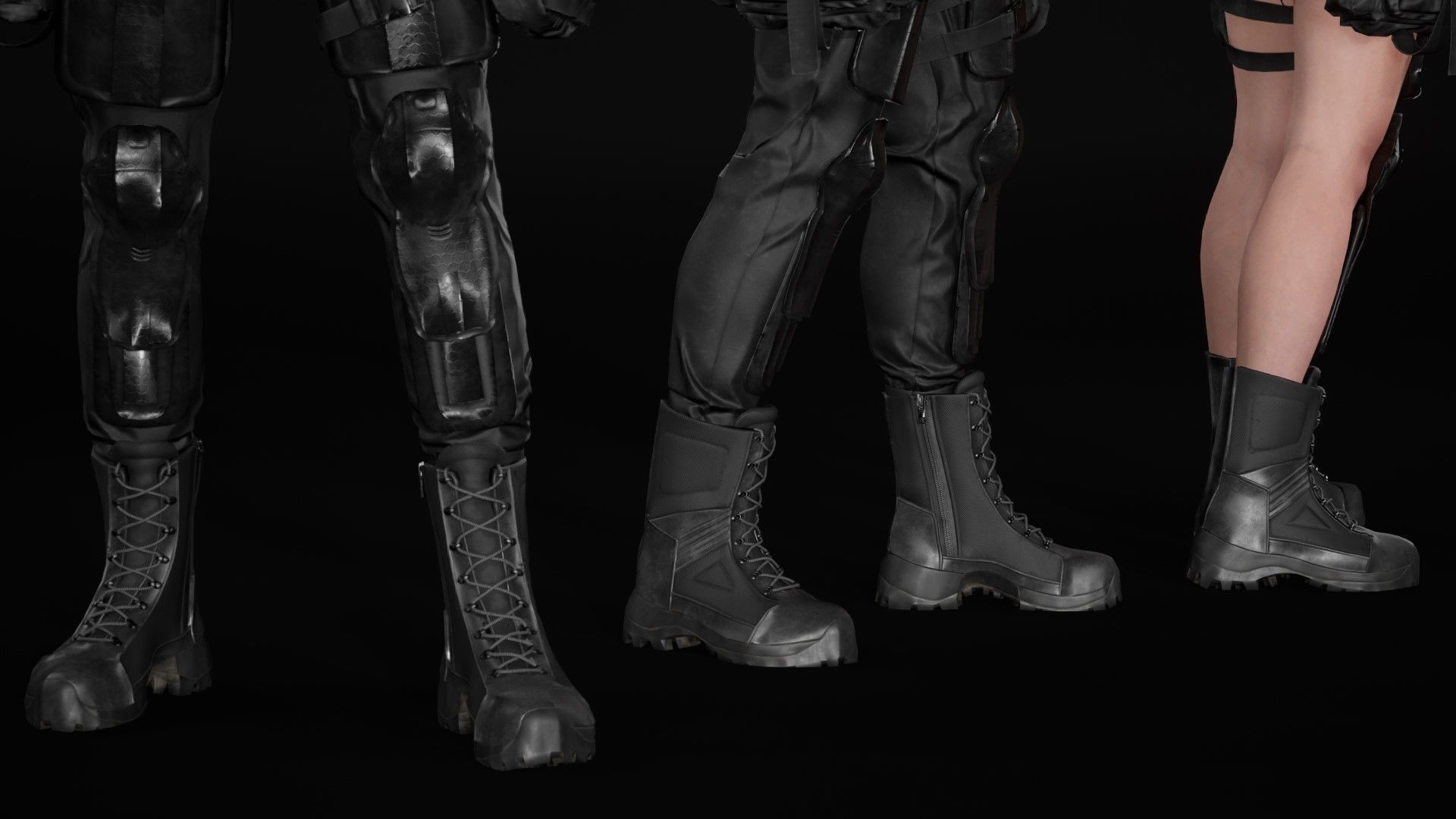 Mens and Womens Military Uniform 5 3D Model Collection_42