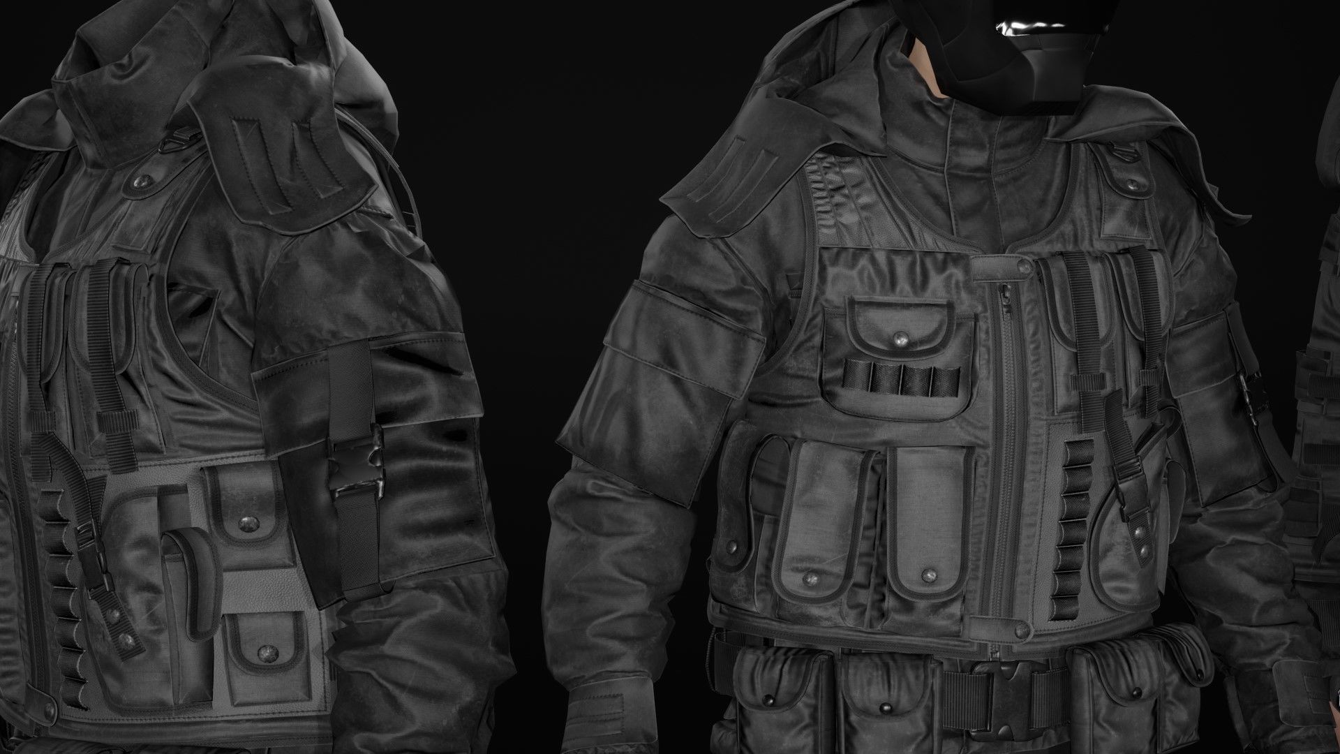 Mens and Womens Military Uniform 5 3D Model Collection_33