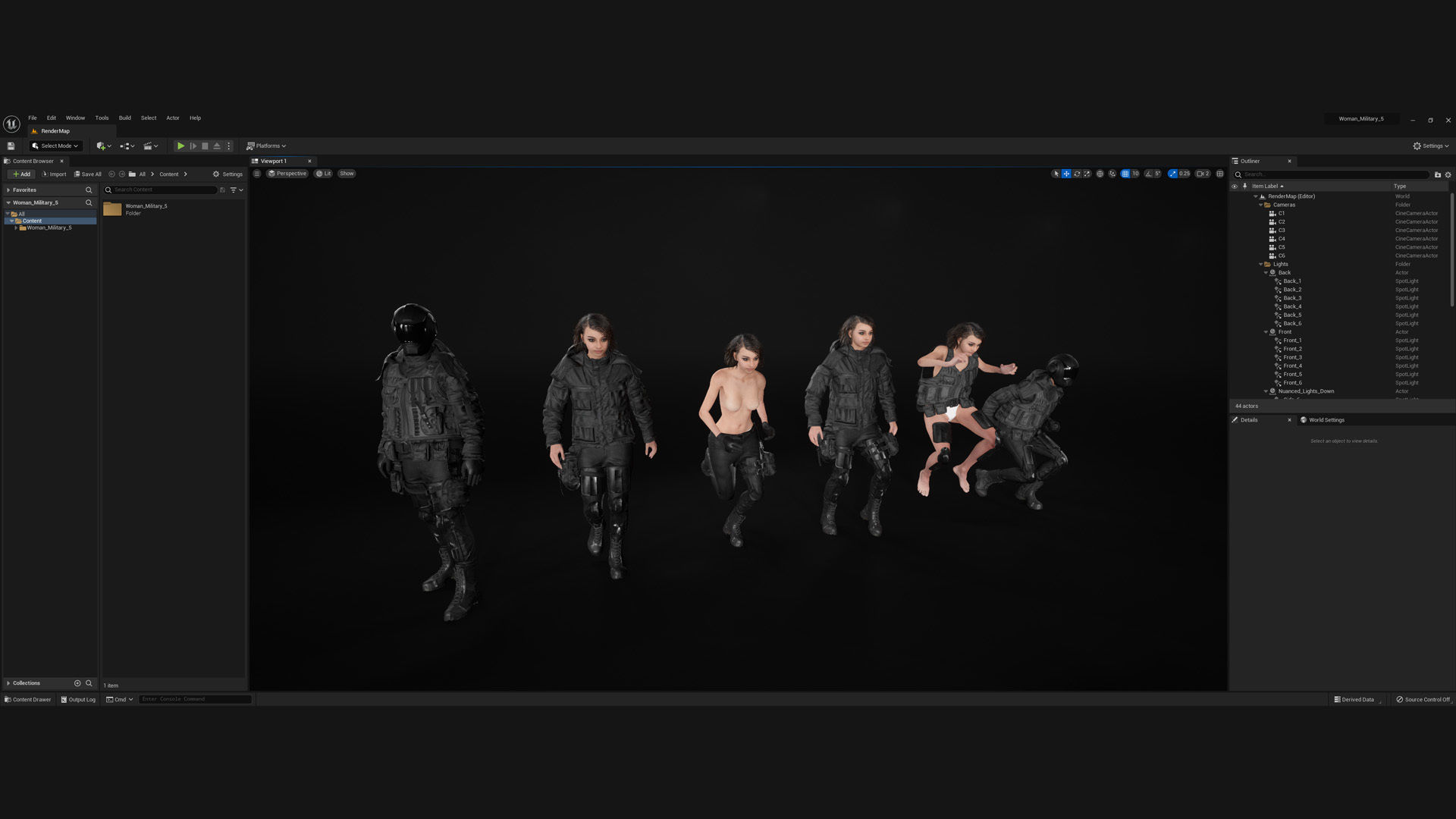 Mens and Womens Military Uniform 5 3D Model Collection_12