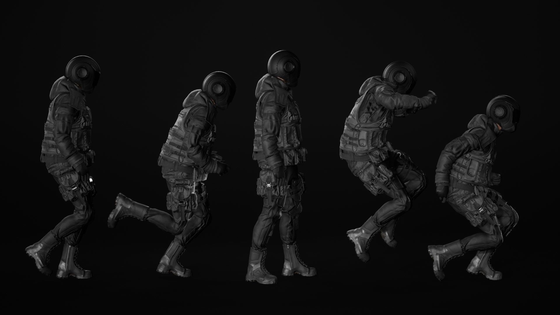 Mens and Womens Military Uniform 5 3D Model Collection_43