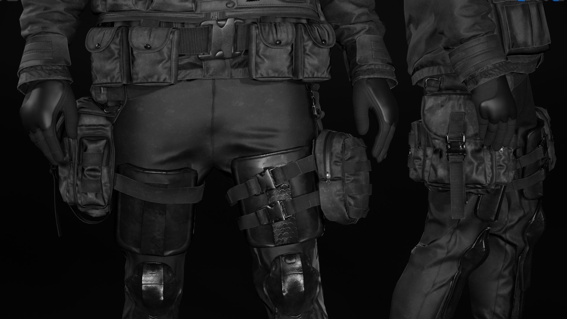 Mens and Womens Military Uniform 5 3D Model Collection_38