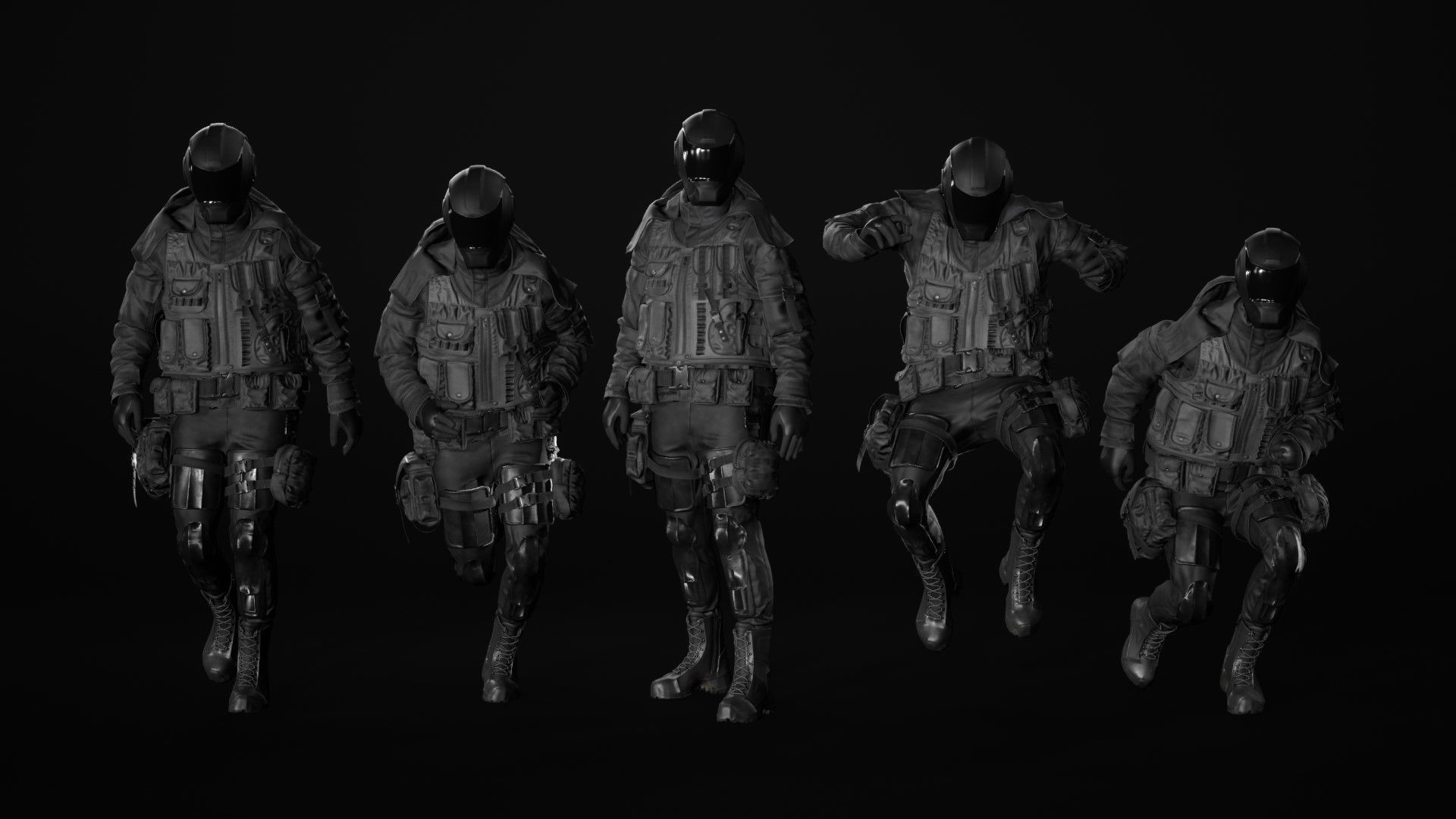 Mens and Womens Military Uniform 5 3D Model Collection_37