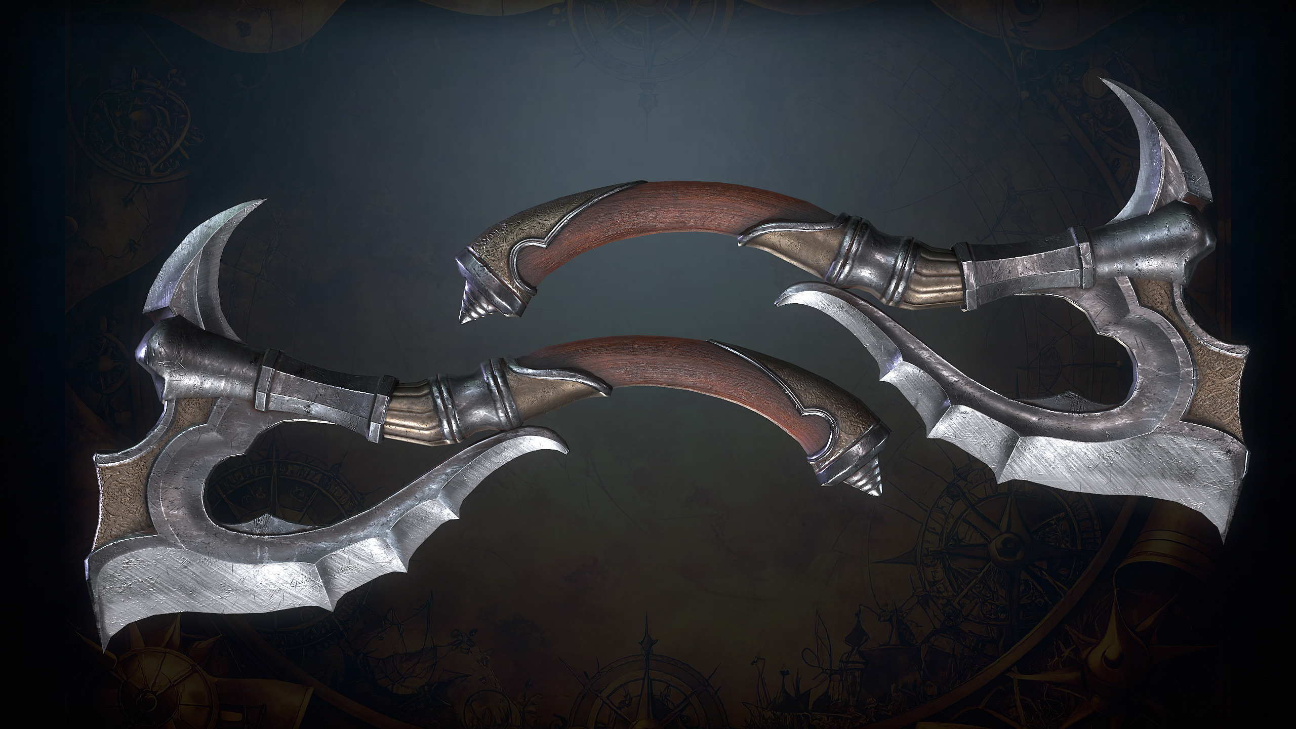 Medieval Weapons Low-poly 3D model_16