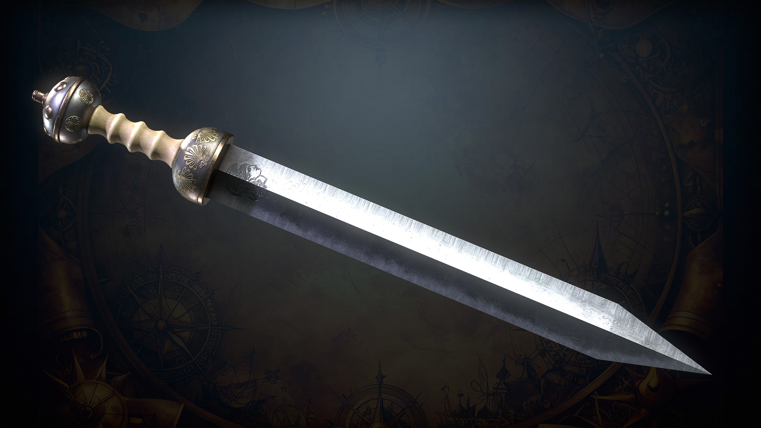 Medieval Weapons Low-poly 3D model_65