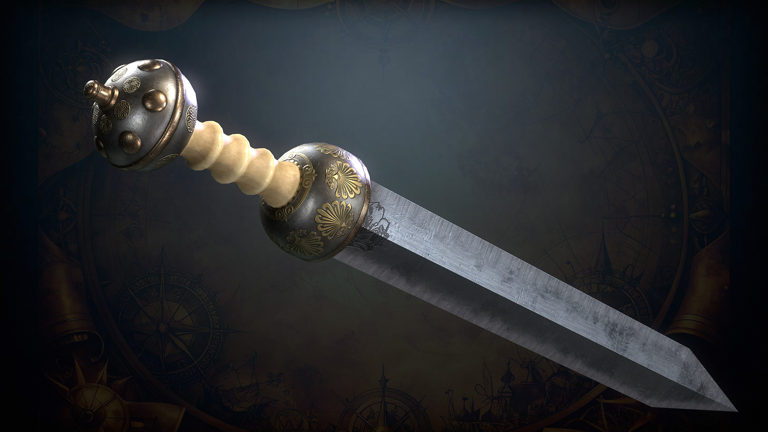 Medieval Weapons Low-poly 3D model_66